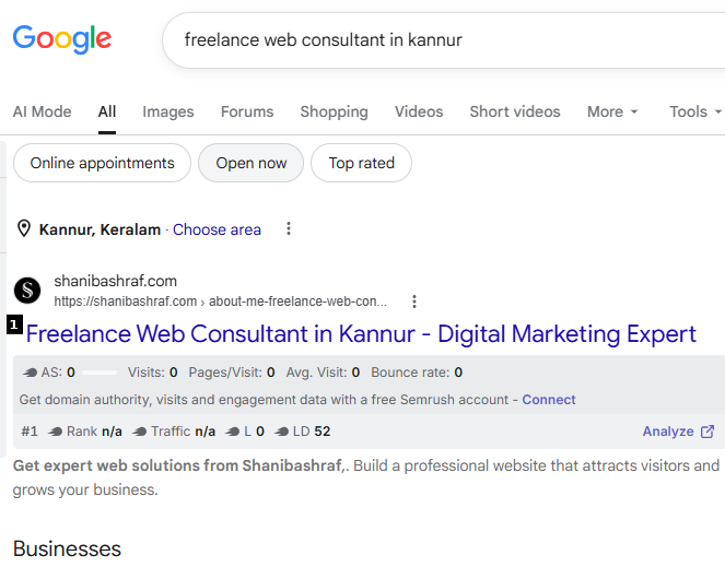 ranked my website #1 on google